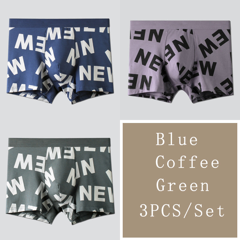 3Pcs Mens Printed U Convex Pouch Boxer Briefs | dmunderwear detail image 20