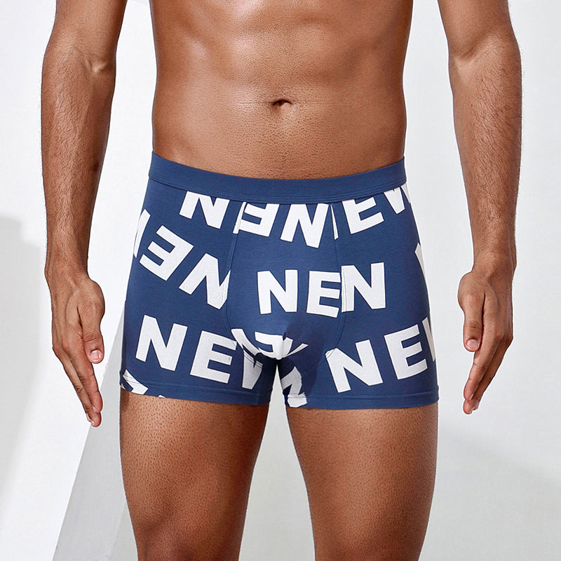 3Pcs Mens Printed U Convex Pouch Boxer Briefs | dmunderwear detail image 3