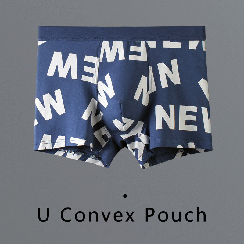 3Pcs Mens Printed U Convex Pouch Boxer Briefs | dmunderwear detail image 5