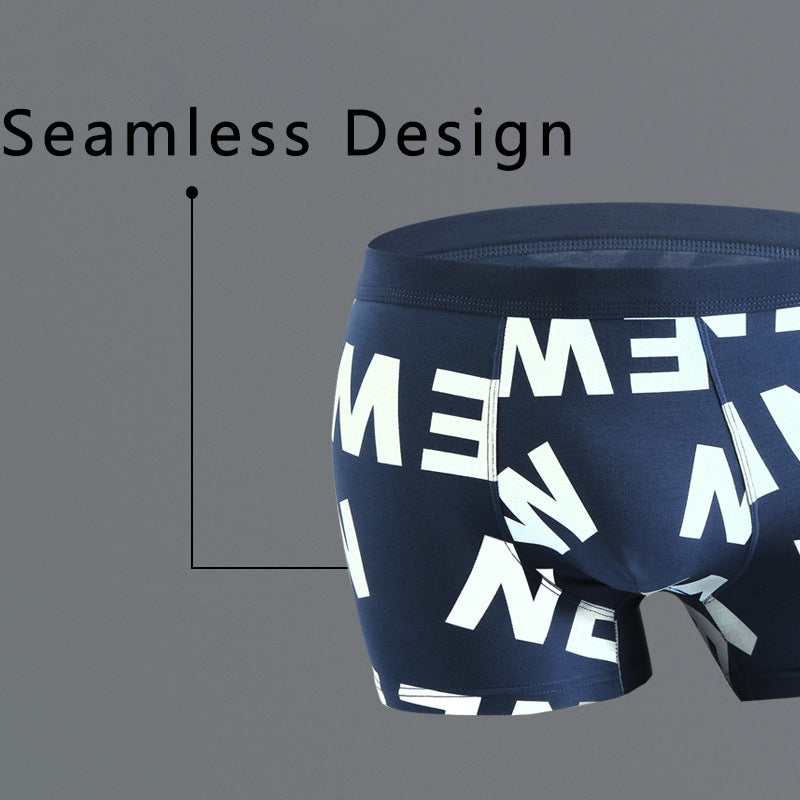 3Pcs Mens Printed U Convex Pouch Boxer Briefs | dmunderwear detail image 6
