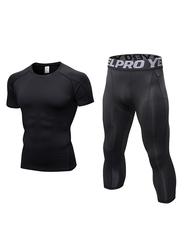 Men's PRO Compression Stretch Fit Quick-Dry Training Lightweight Tops & Tights | dmunderwear detail image 2