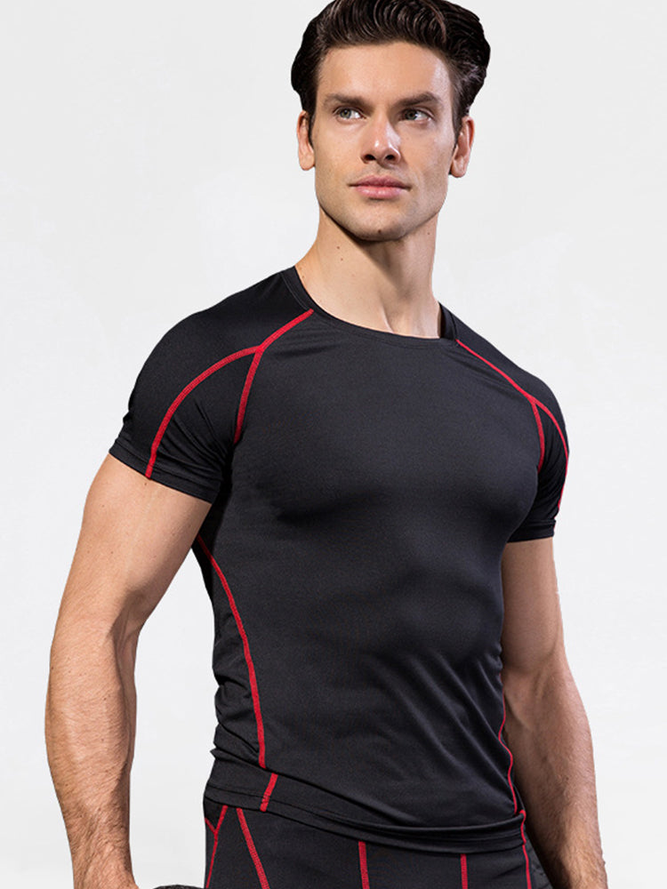 Men's PRO Compression Stretch Fit Quick-Dry Training Lightweight Tops & Tights | dmunderwear detail image 4