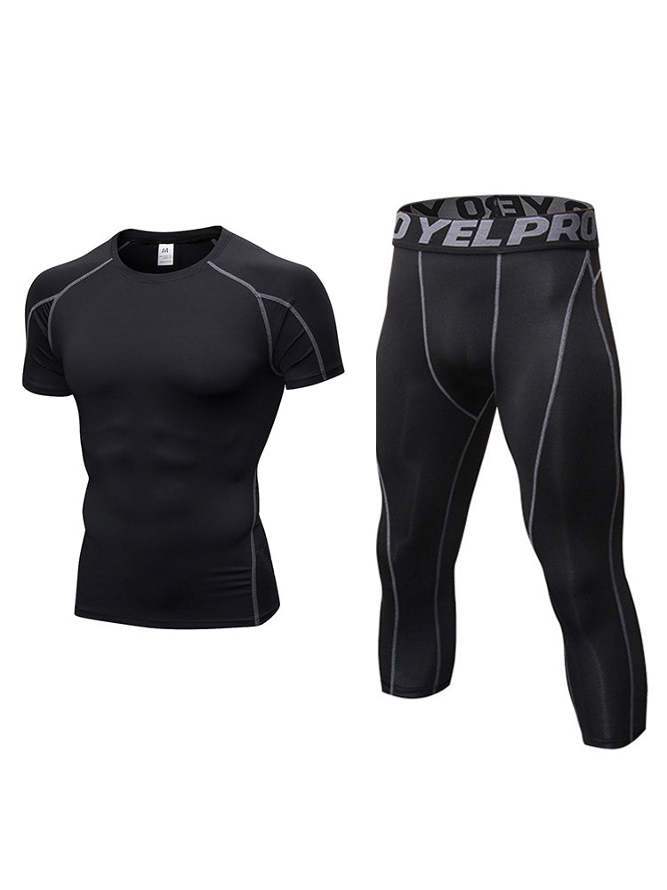 Men's PRO Compression Stretch Fit Quick-Dry Training Lightweight Tops & Tights | dmunderwear detail image 8