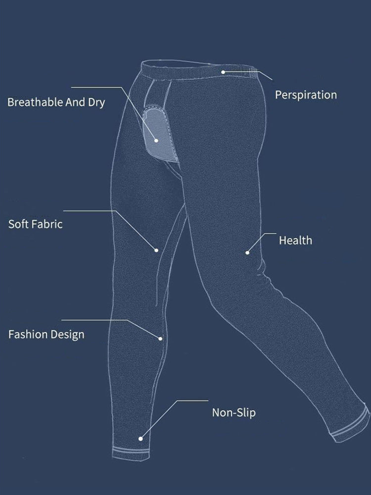 Men's Pure Cotton Open Crotch Breathable Warm Pants | dmunderwear detail image 10