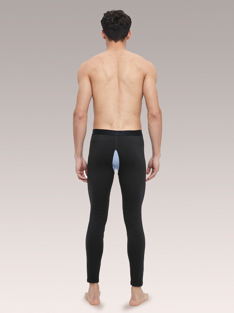 Men's Pure Cotton Open Crotch Breathable Warm Pants | dmunderwear detail image 17