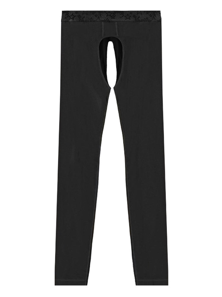 Men's Pure Cotton Open Crotch Breathable Warm Pants | dmunderwear detail image 2