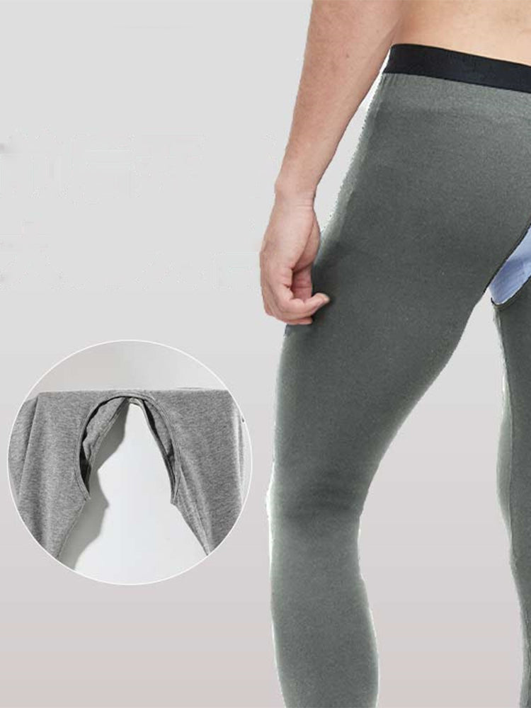 Men's Pure Cotton Open Crotch Breathable Warm Pants | dmunderwear detail image 4