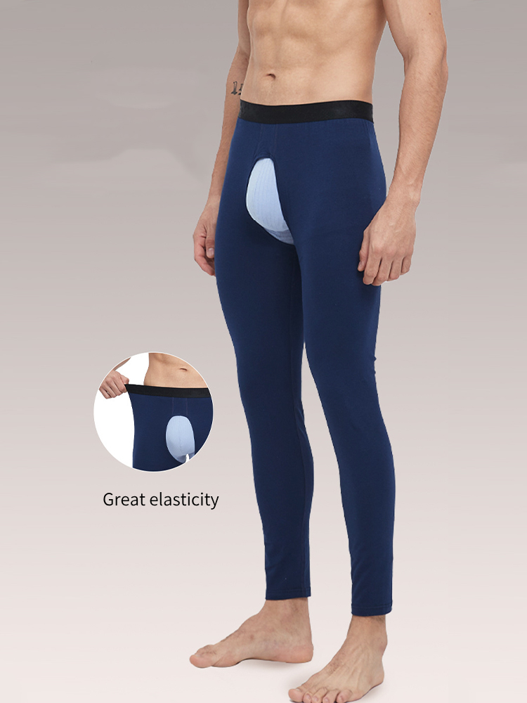 Men's Pure Cotton Open Crotch Breathable Warm Pants | dmunderwear detail image 6