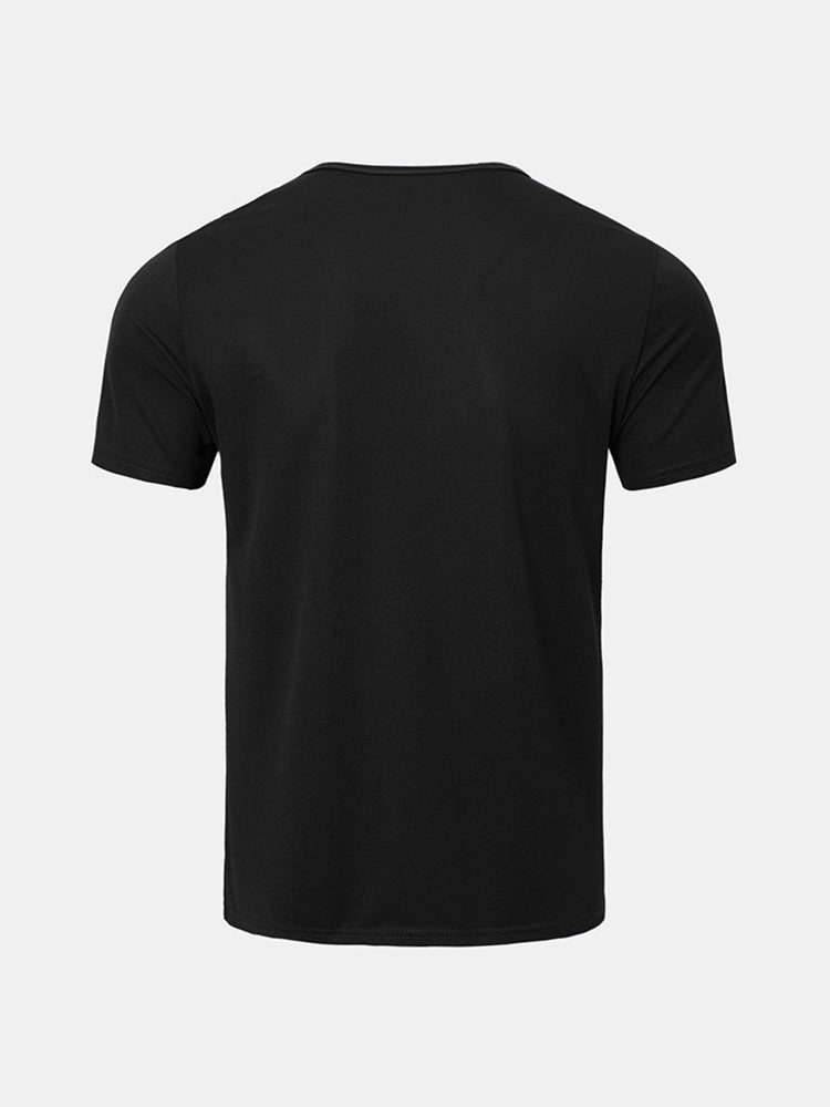 Men's Quick-Dry Active Relaxed Fit Workout Ready Skin-Friendly T-Shirt | dmunderwear detail image 12