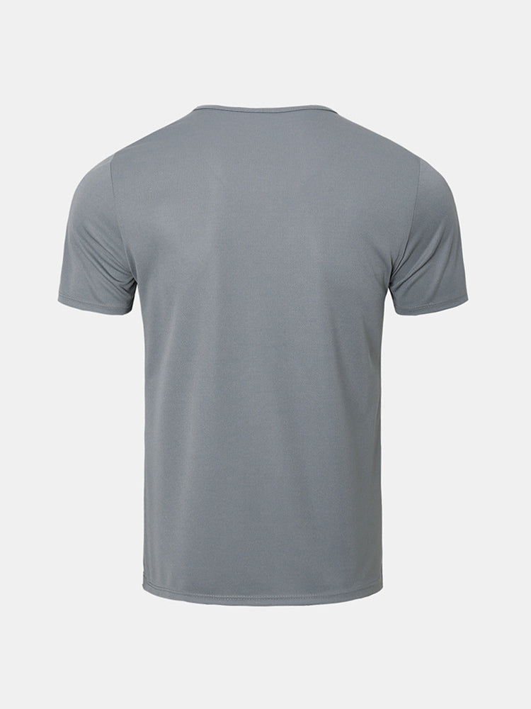 Men's Quick-Dry Active Relaxed Fit Workout Ready Skin-Friendly T-Shirt | dmunderwear detail image 13