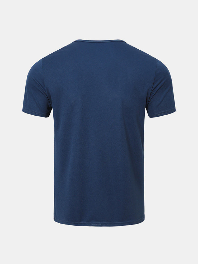 Men's Quick-Dry Active Relaxed Fit Workout Ready Skin-Friendly T-Shirt | dmunderwear detail image 18