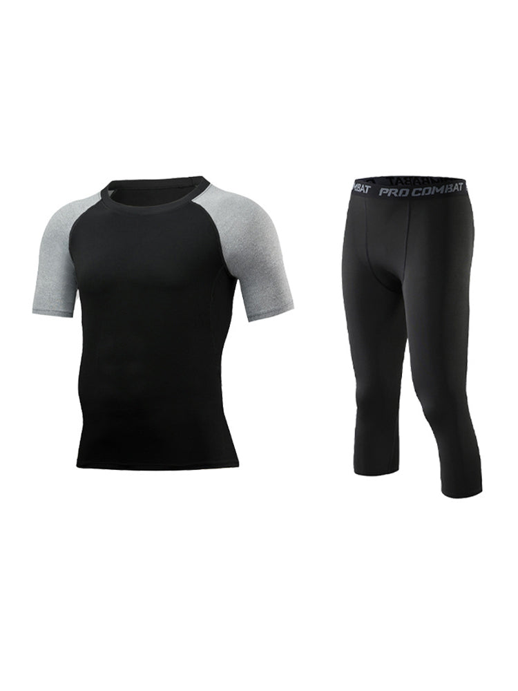 Men's Quick-Dry Fabric Sporty Cut Snug Fit Cooling Airflow Activewear Set | dmunderwear detail image 11