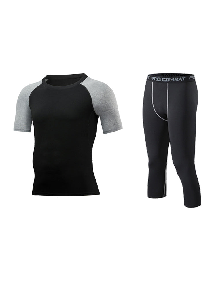 Men's Quick-Dry Fabric Sporty Cut Snug Fit Cooling Airflow Activewear Set | dmunderwear detail image 12