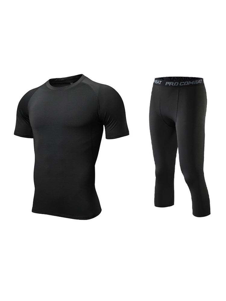 Men's Quick-Dry Fabric Sporty Cut Snug Fit Cooling Airflow Activewear Set | dmunderwear detail image 2
