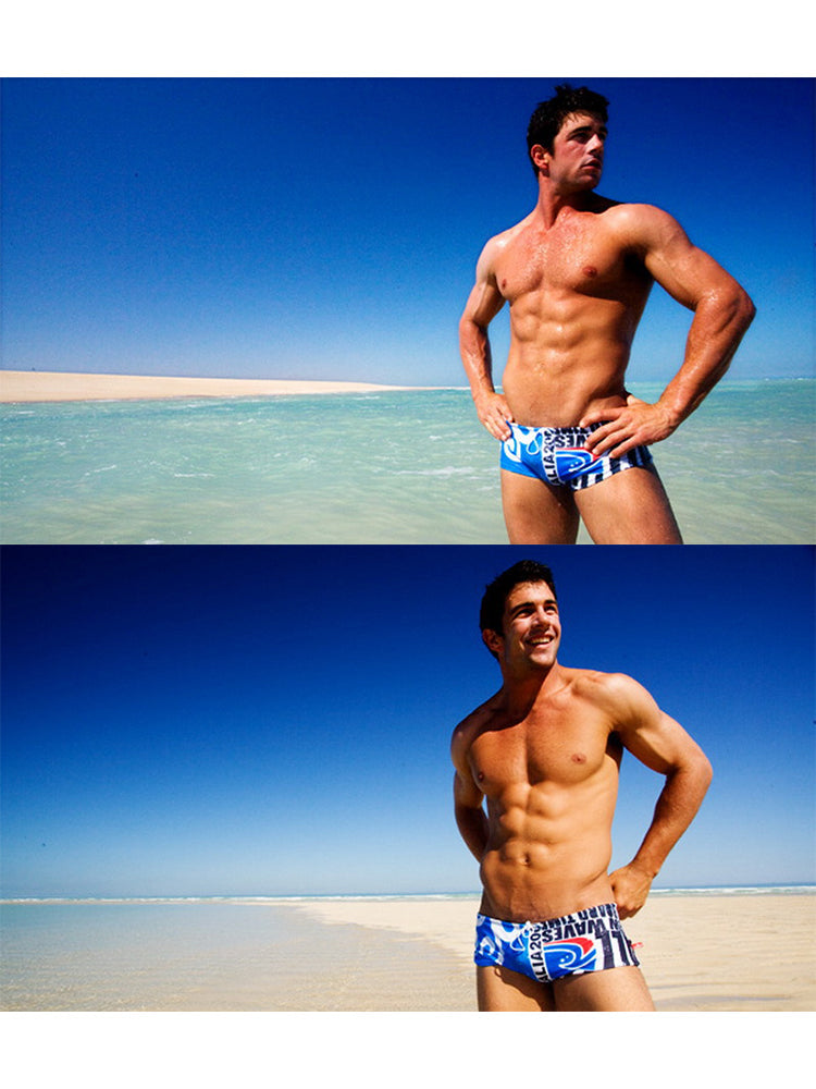 Men's Quick-Dry Fabric Tagless & Seamless Swim Shorts & Trunks | dmunderwear detail image 3
