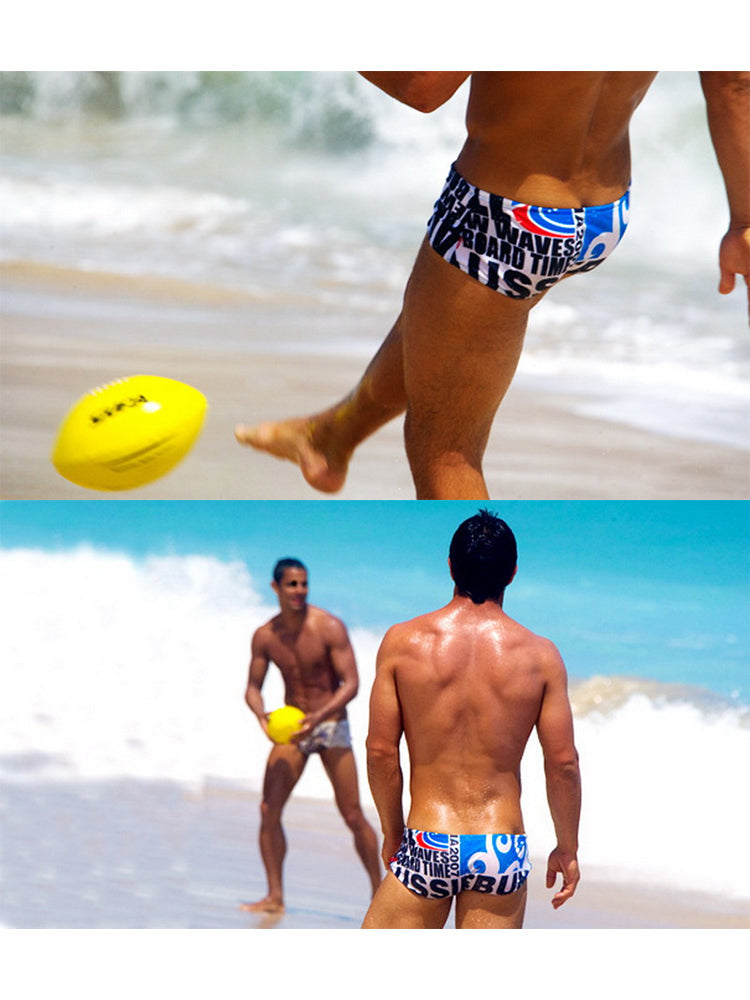 Men's Quick-Dry Fabric Tagless & Seamless Swim Shorts & Trunks | dmunderwear detail image 5