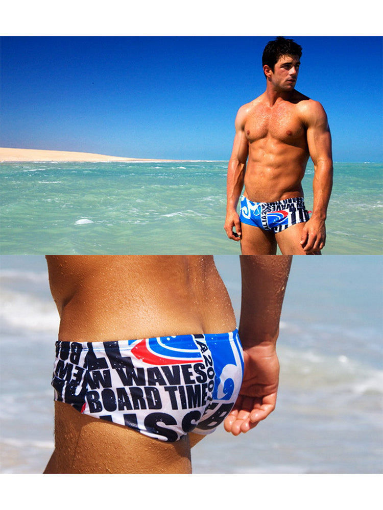 Men's Quick-Dry Fabric Tagless & Seamless Swim Shorts & Trunks | dmunderwear detail image 6