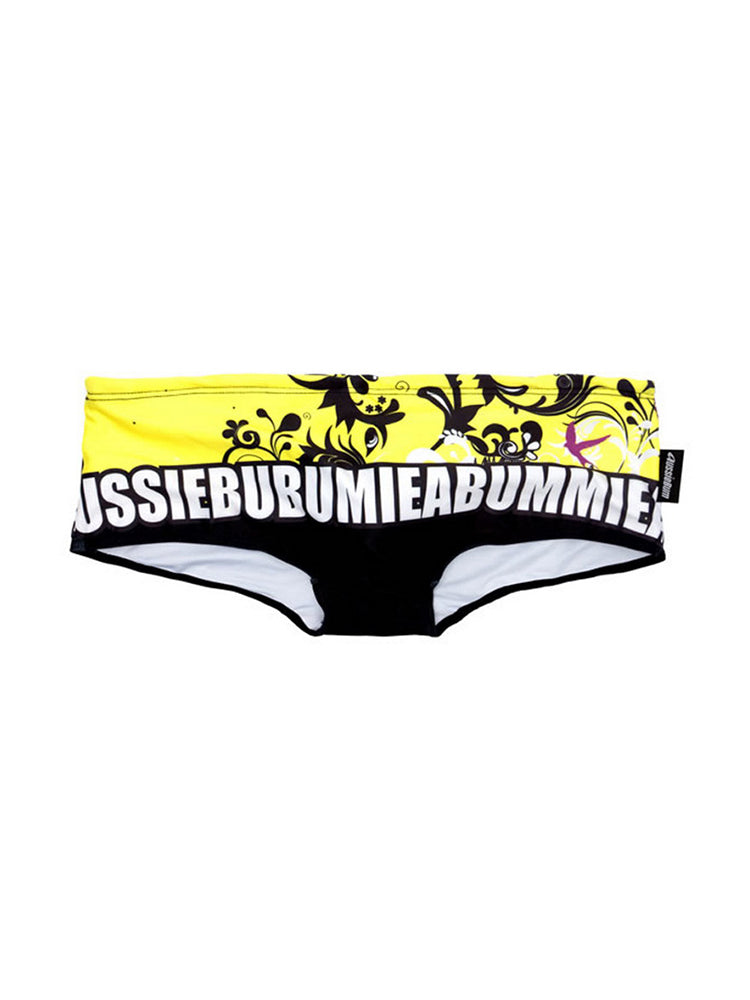 Men's Quick-Dry Low-Rise Alphabet Print Swim Briefs | dmunderwear detail image 12