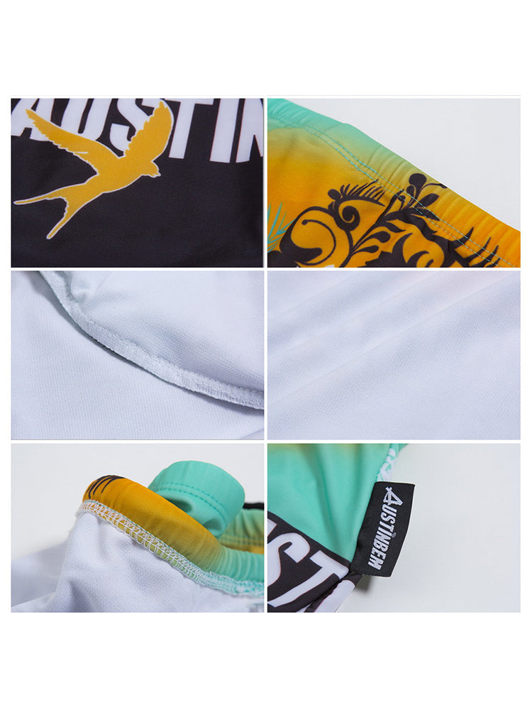 Men's Quick-Dry Low-Rise Alphabet Print Swim Briefs | dmunderwear detail image 18