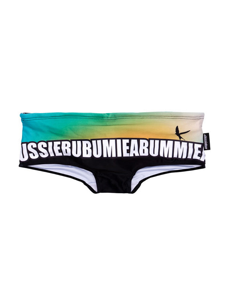 Men's Quick-Dry Low-Rise Alphabet Print Swim Briefs | dmunderwear detail image 7