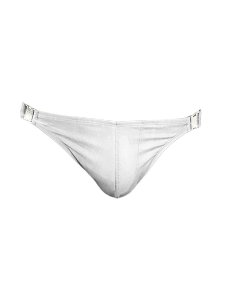 Men's Quick-Dry Odor-Control Solid Color Side Snap Swim Briefs | dmunderwear detail image 17
