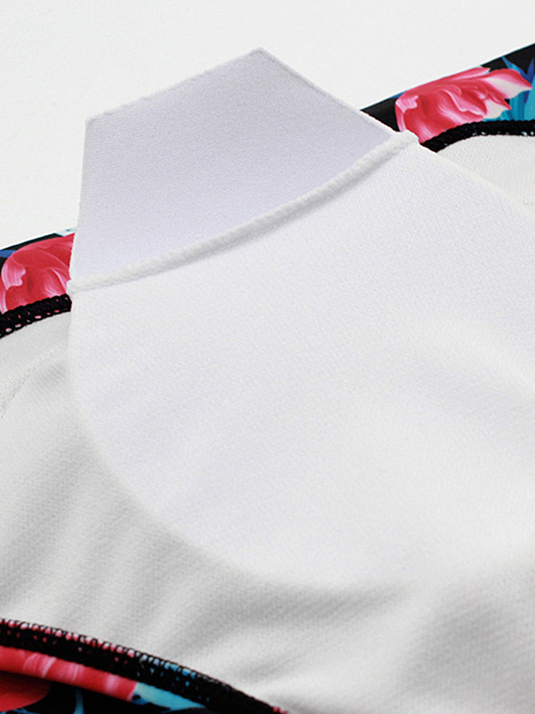 Men's Quick-Dry Printed UV Protection No-Slip Elastic Swim Briefs | dmunderwear detail image 13