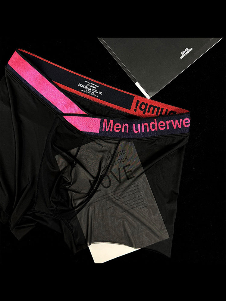 Men's Quick-Dry Semi-Sheer Lightweight Ice Silk Trunks | dmunderwear detail image 12