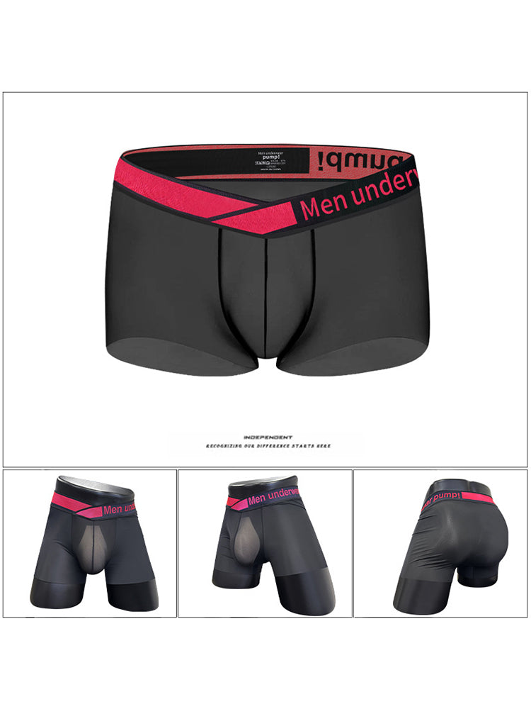 Men's Quick-Dry Semi-Sheer Lightweight Ice Silk Trunks | dmunderwear detail image 4