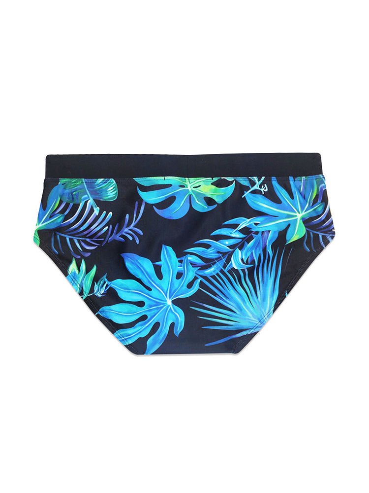 Men's Retro Print Casual Beach Swim Briefs | dmunderwear detail image 14