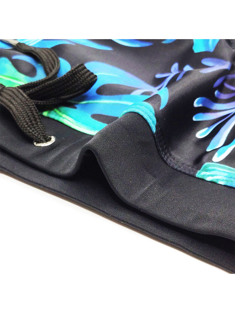 Men's Retro Print Casual Beach Swim Briefs | dmunderwear detail image 8