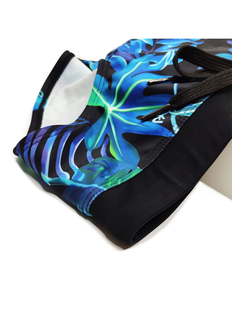 Men's Retro Print Casual Beach Swim Briefs | dmunderwear detail image 9