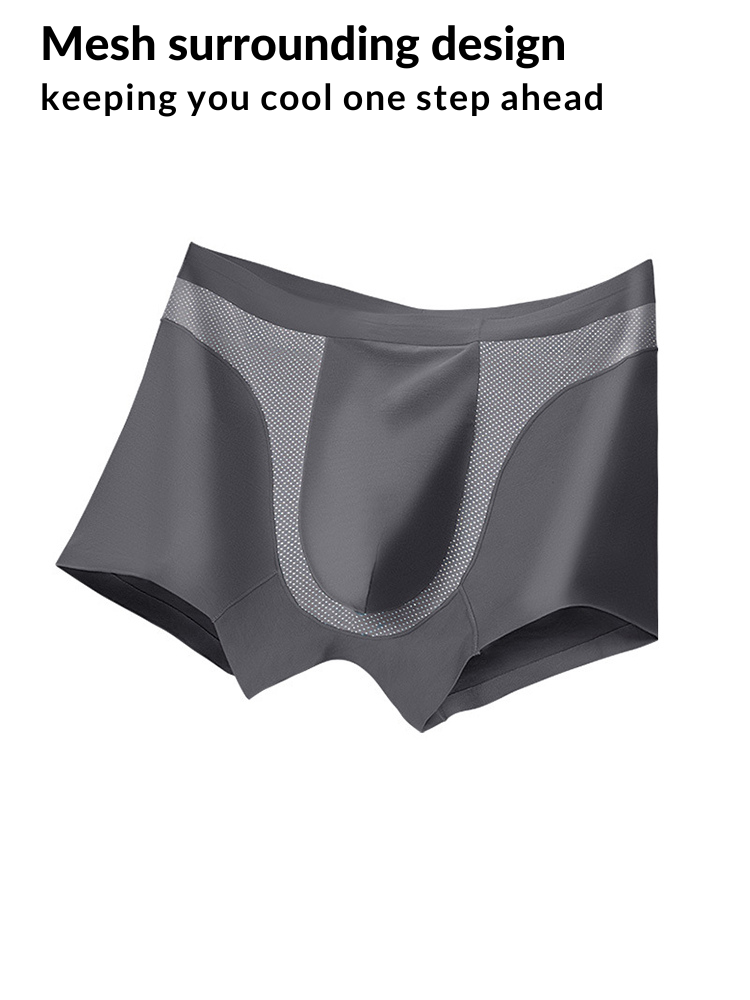 Men's Seamless Antibacterial Modal Trunk | dmunderwear detail image 10
