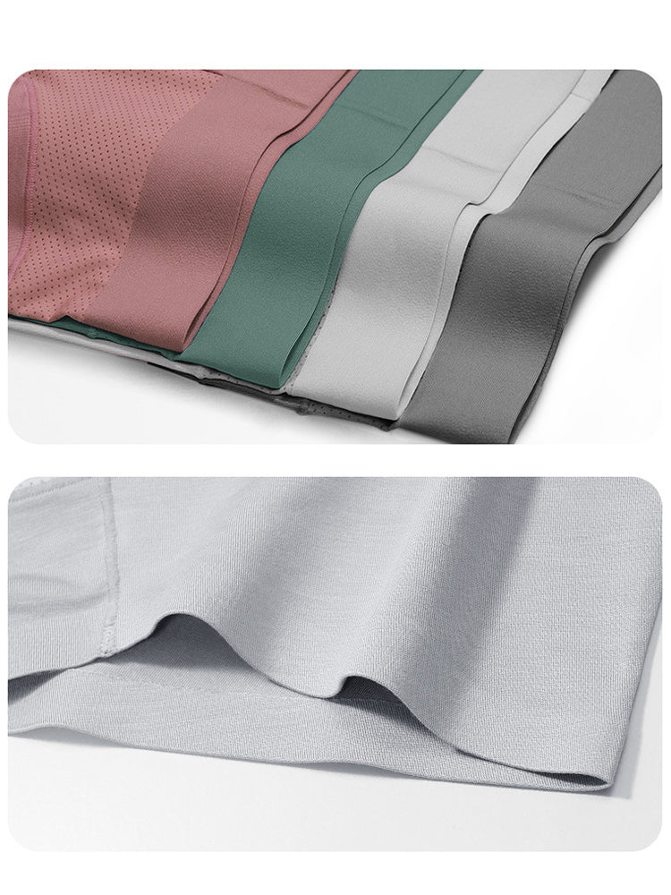Men's Seamless Antibacterial Modal Trunk | dmunderwear detail image 16