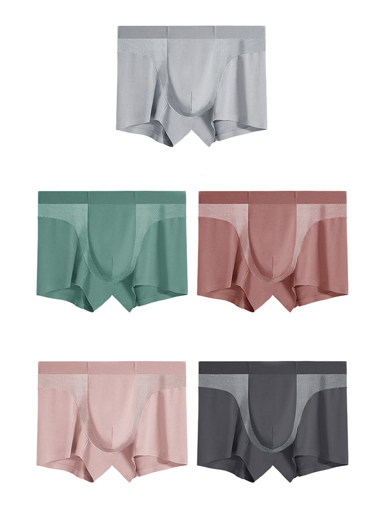 Men's Seamless Antibacterial Modal Trunk | dmunderwear detail image 18
