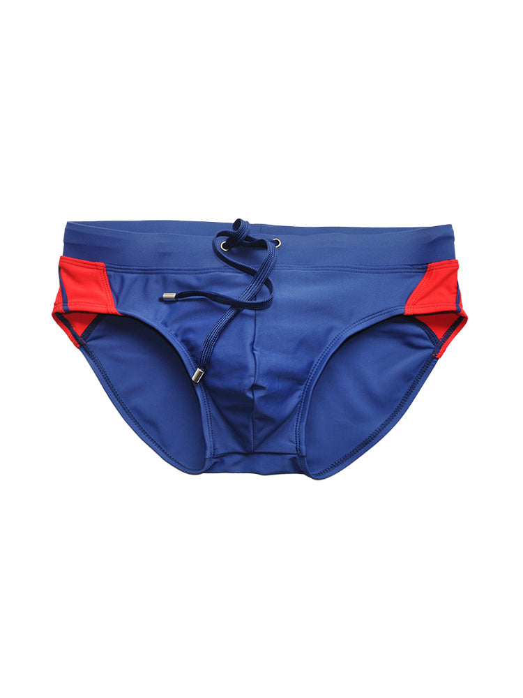 Men's Seamless Comfort Color-Blocked Quick-Dry Swim Briefs | dmunderwear detail image 16