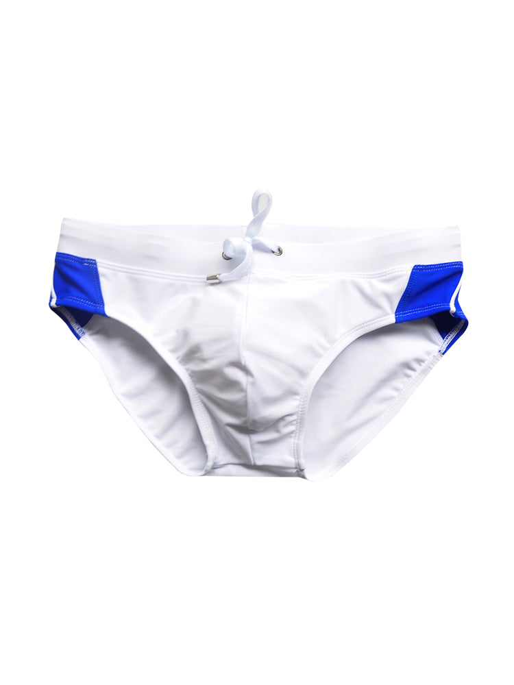 Men's Seamless Comfort Color-Blocked Quick-Dry Swim Briefs | dmunderwear detail image 6