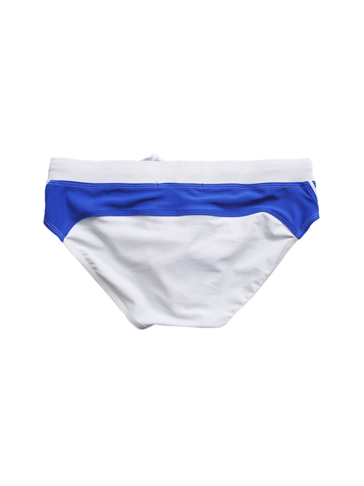 Men's Seamless Comfort Color-Blocked Quick-Dry Swim Briefs | dmunderwear detail image 8