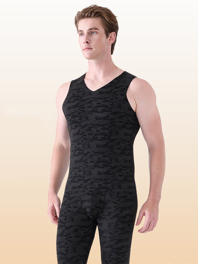 Men's Seamless Comfort Everyday Essential Odor-Control Warm Thermal Sets | dmunderwear