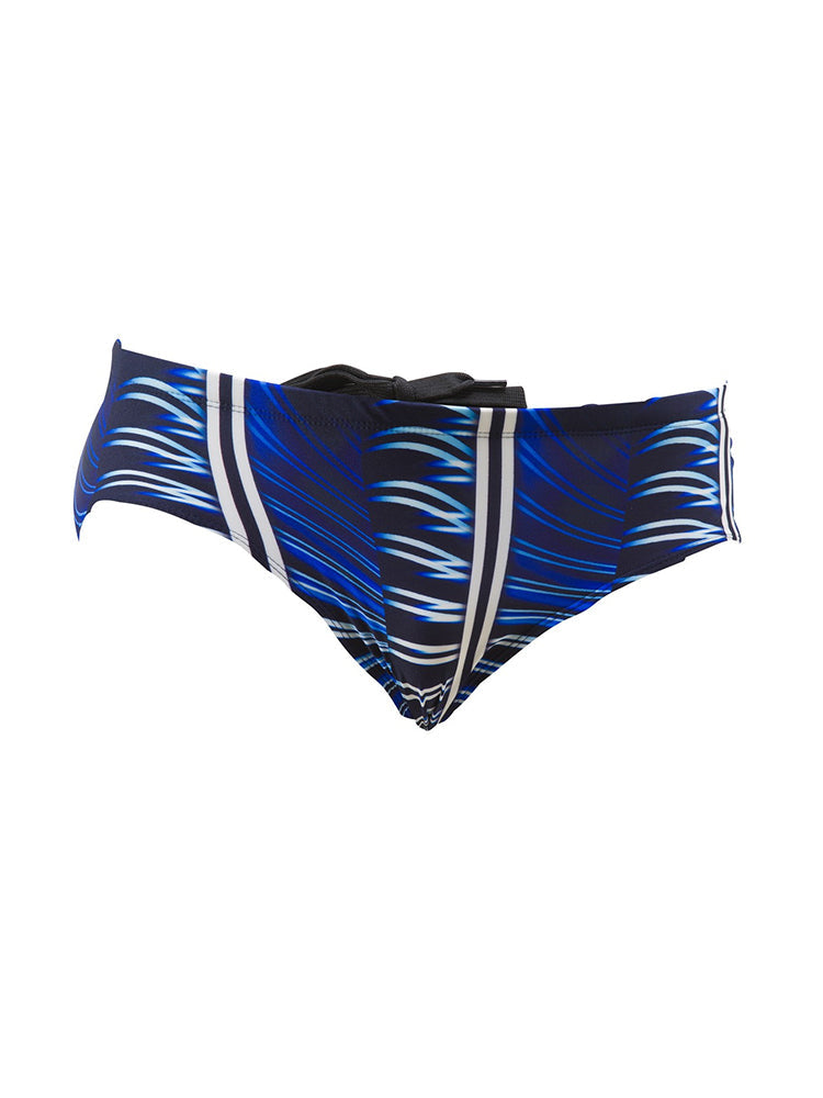 Men's Seamless Comfort Low-Rise Fashionable Graphic Swim Briefs | dmunderwear detail image 17