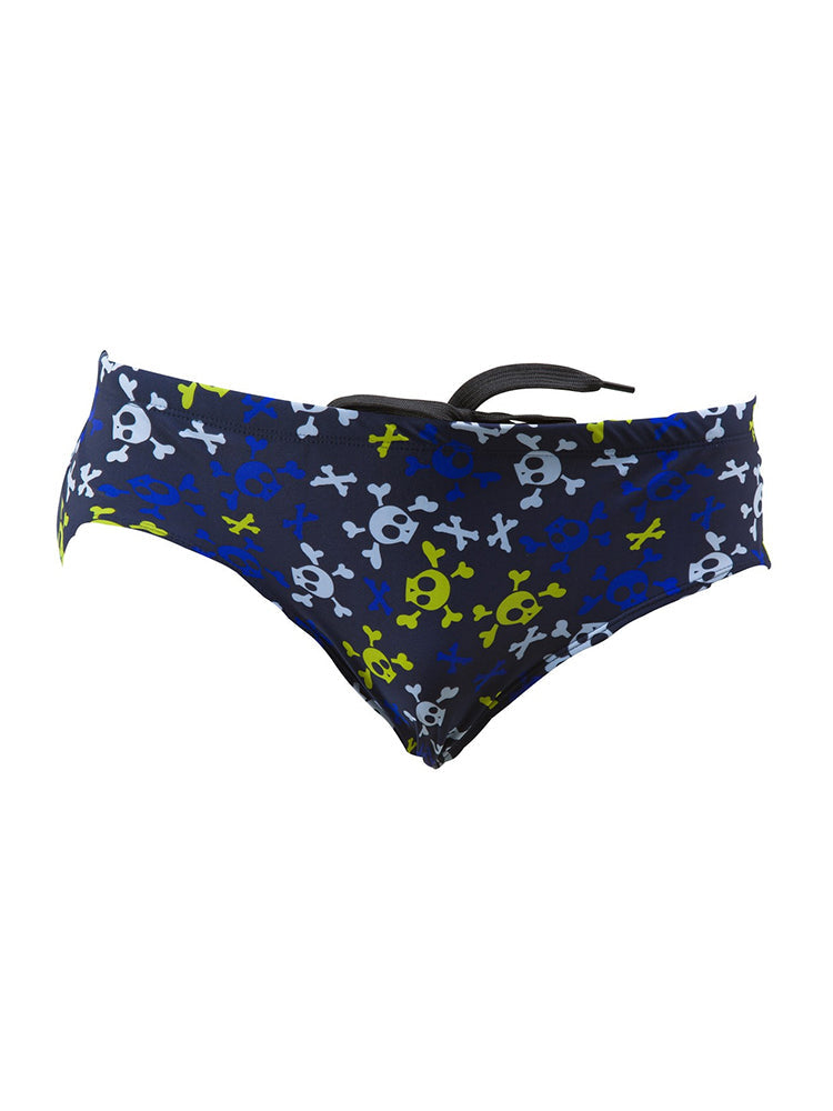 Men's Seamless Comfort Low-Rise Fashionable Graphic Swim Briefs | dmunderwear detail image 2