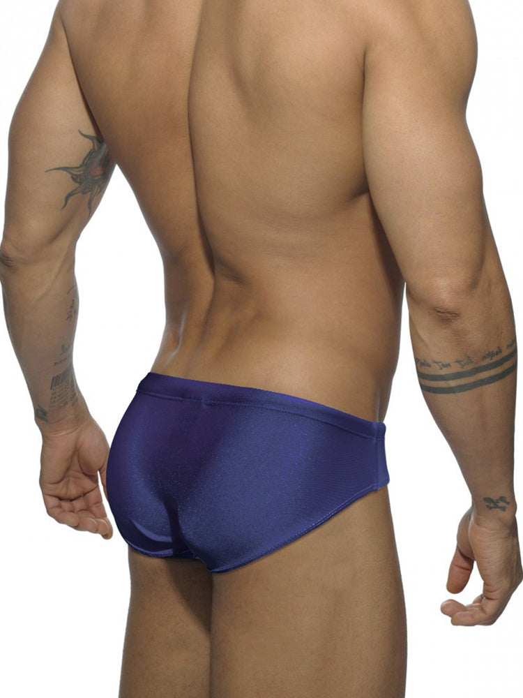 Men's Seamless Comfort Sexy Solid Color Full Coverage Swim Briefs | dmunderwear detail image 20