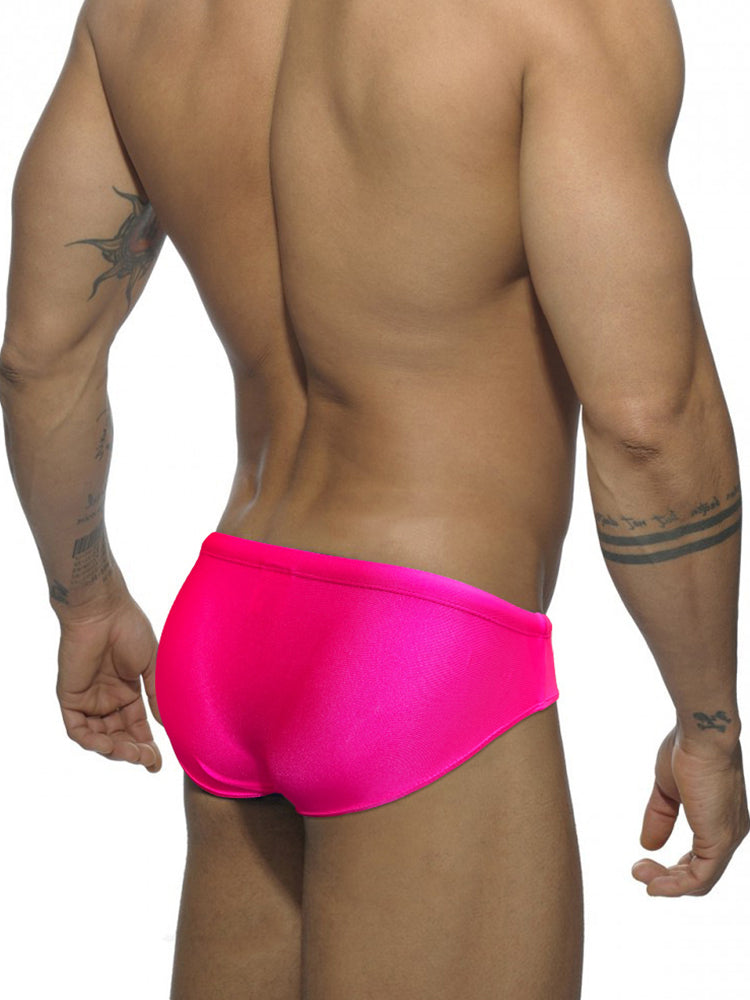 Men's Seamless Comfort Sexy Solid Color Full Coverage Swim Briefs | dmunderwear detail image 9