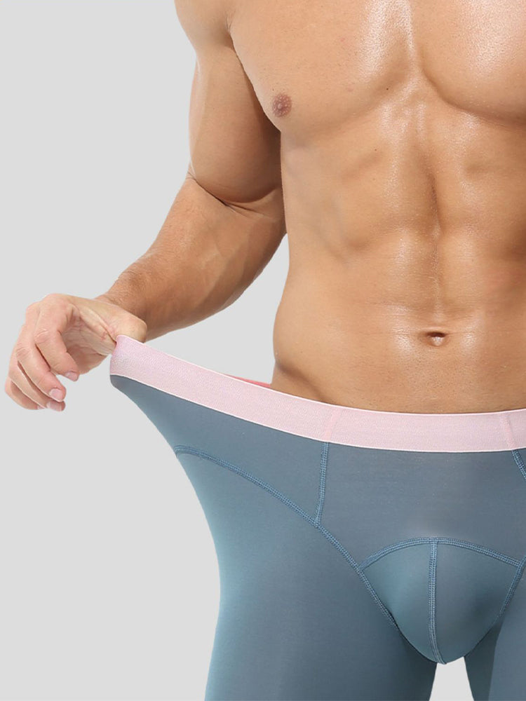 Men's Seamless Double-sided Round Neck Thermal Underwear Set | dmunderwear detail image 13
