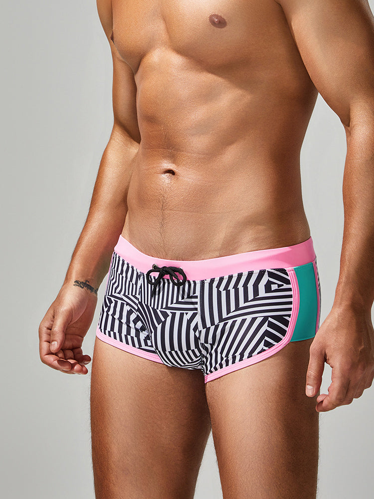 Men's Seamless Quick-Dry High Stretch Swim Shorts & Trunks | dmunderwear detail image 3