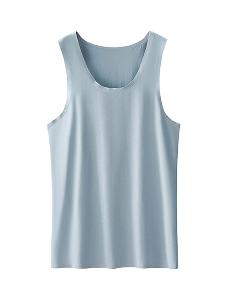 Men's Seamless Sports Fitness Vest Sleeveless Tank Top | dmunderwear detail image 14
