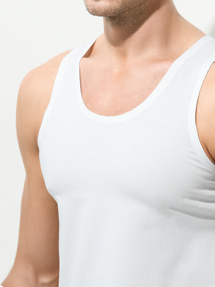 Men's Seamless Sports Fitness Vest Sleeveless Tank Top | dmunderwear detail image 3