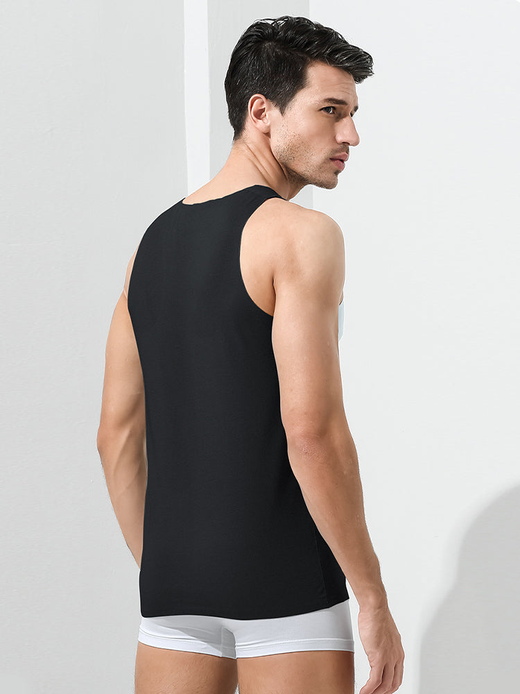 Men's Seamless Sports Fitness Vest Sleeveless Tank Top | dmunderwear detail image 9
