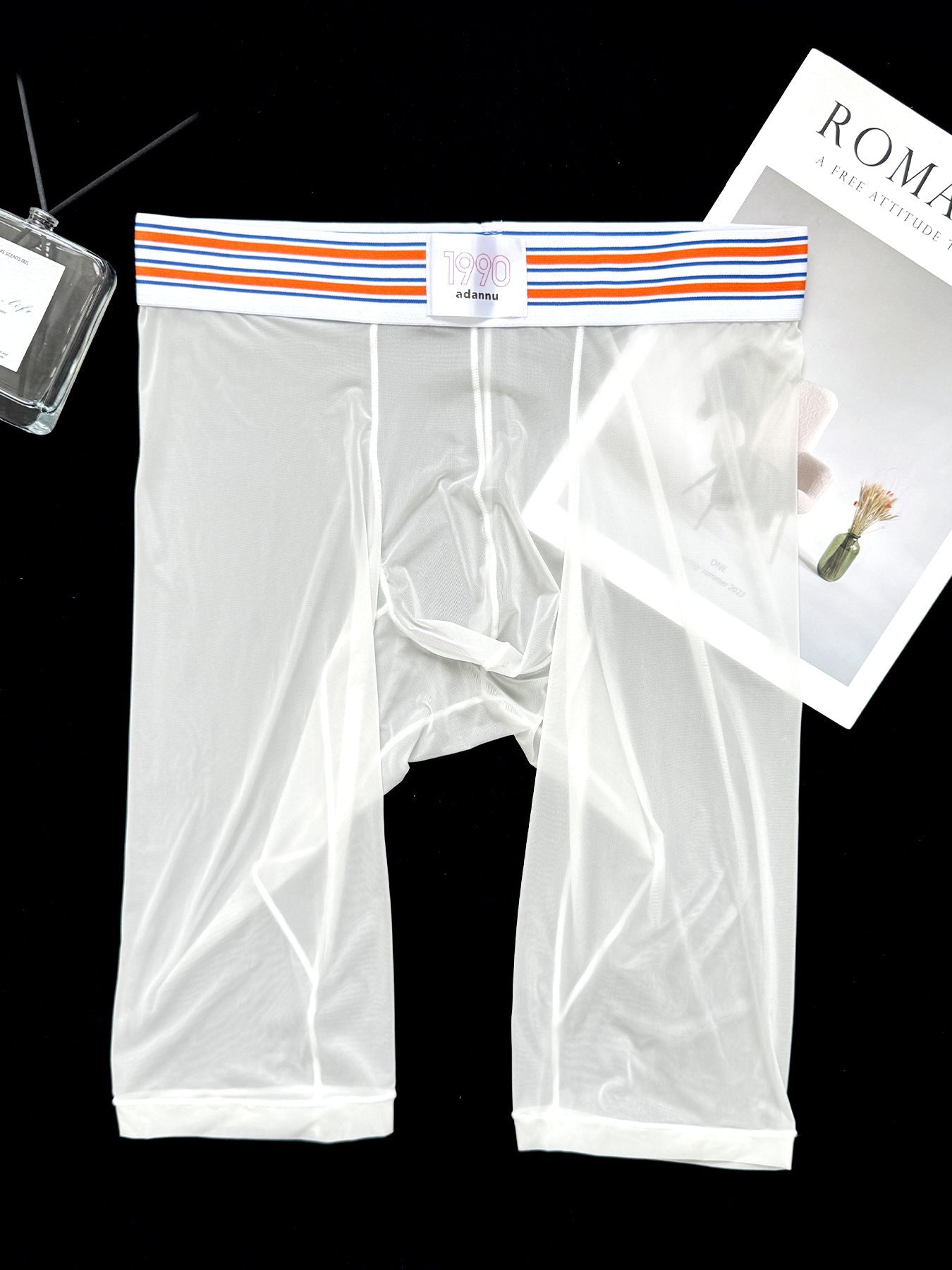 Men's Semi-Transparent Sexy Sporty Seamless Comfort Stretch Midway Briefs | dmunderwear detail image 18