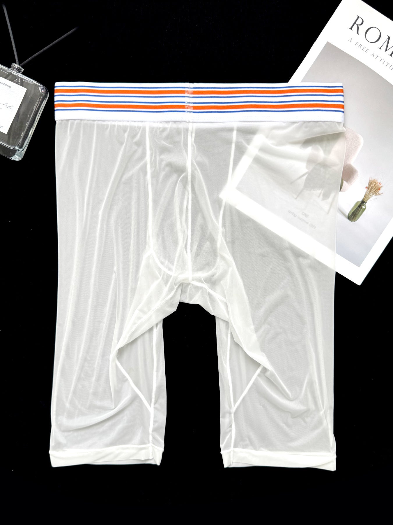 Men's Semi-Transparent Sexy Sporty Seamless Comfort Stretch Midway Briefs | dmunderwear detail image 20