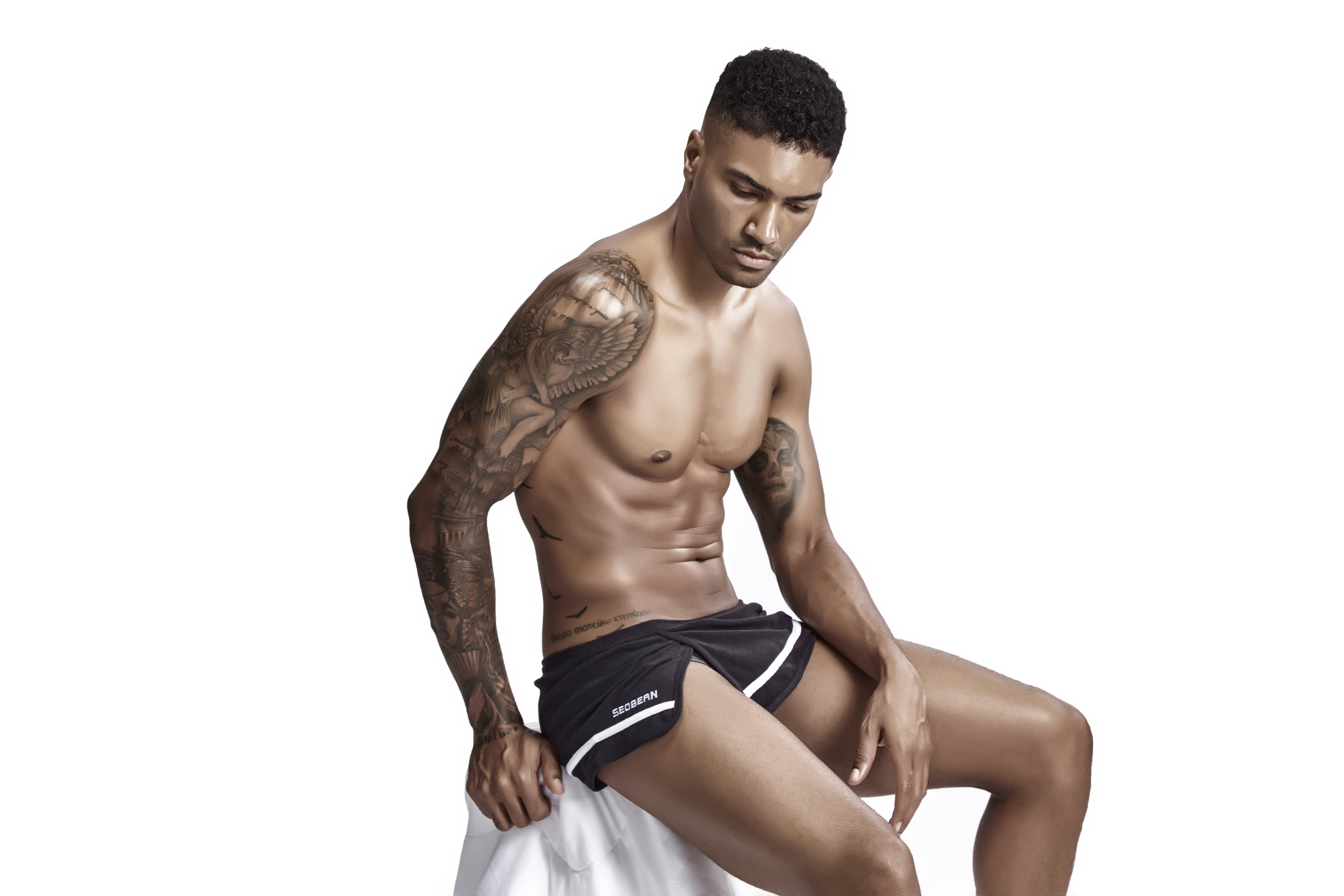 Mens Sento Towel Shorts 90508 | dmunderwear detail image 13